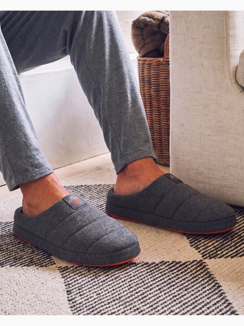 Pantofole mules maglia, suola in gomma antiscivolo uomo - Kiabi