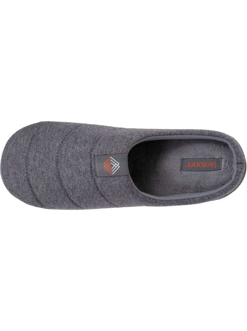 Pantofole mules maglia, suola in gomma antiscivolo uomo Grigio melangiato - Kiabi