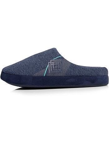 Pantofole mules maglia, suola in gomma antiscivolo uomo Isotoner