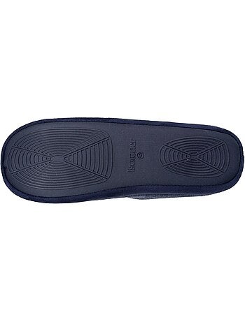 Pantofole mules maglia, suola in gomma antiscivolo uomo Isotoner