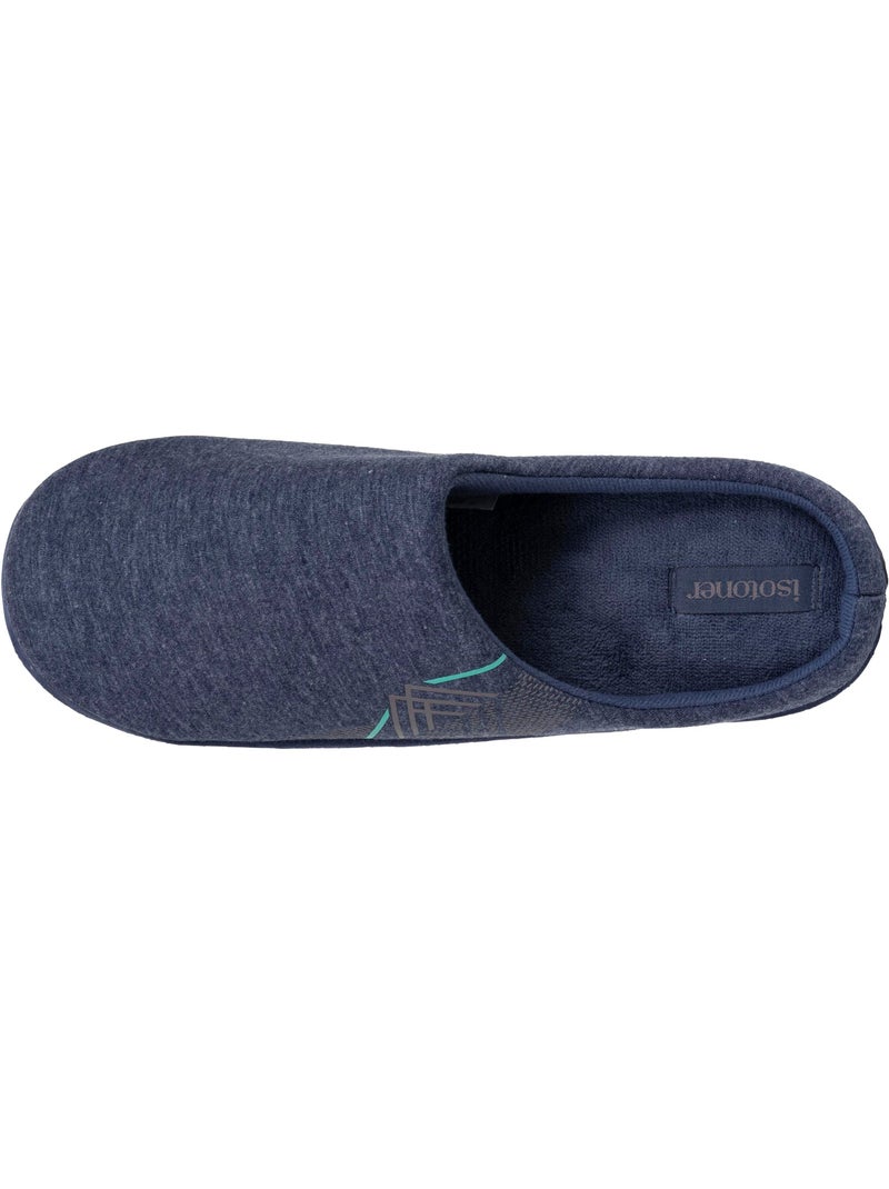 Pantofole mules maglia, suola in gomma antiscivolo uomo Isotoner Blu marino - Kiabi