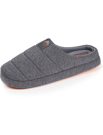 Pantofole mules maglia, suola in gomma antiscivolo uomo Isotoner