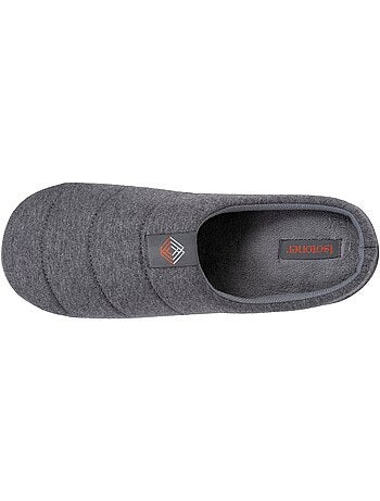 Pantofole mules maglia, suola in gomma antiscivolo uomo Isotoner