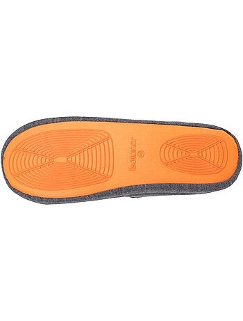 Pantofole mules maglia, suola in gomma antiscivolo uomo Isotoner