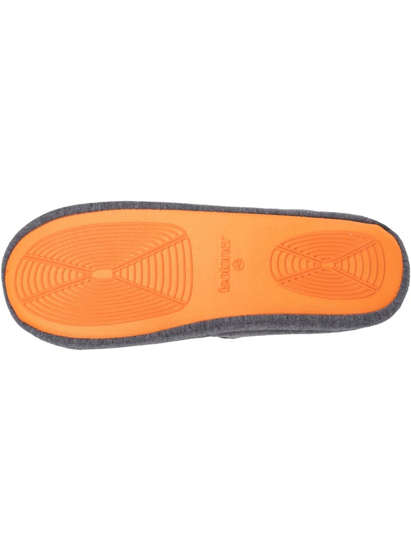 Pantofole mules maglia, suola in gomma antiscivolo uomo Isotoner Grigio melangiato - Kiabi