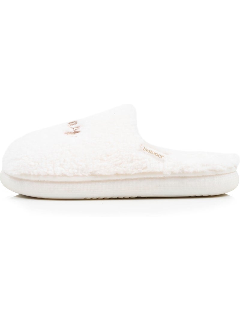 Pantofole mules materiale sherpa, suola bloup donna Avorio - Kiabi