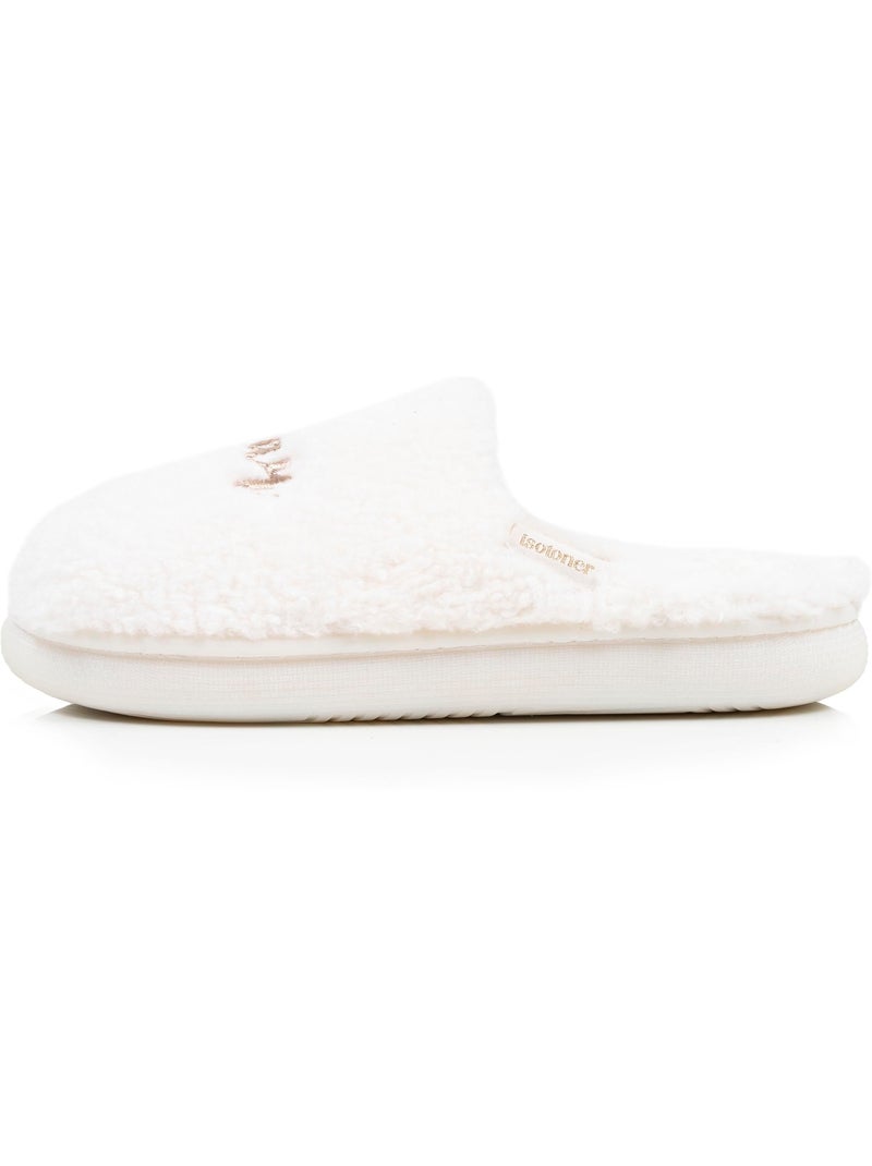 Pantofole mules materiale sherpa, suola bloup donna Isotoner Avorio - Kiabi