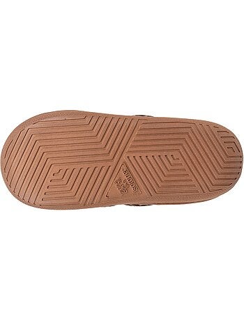 Pantofole mules materiale sherpa, suola bloup donna Isotoner