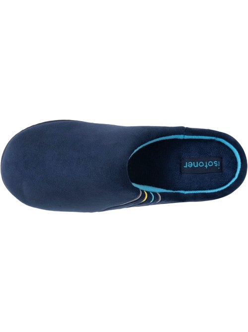 Pantofole mules microvelluto blu navy, suola ergonomica, bambino isotoner - Kiabi