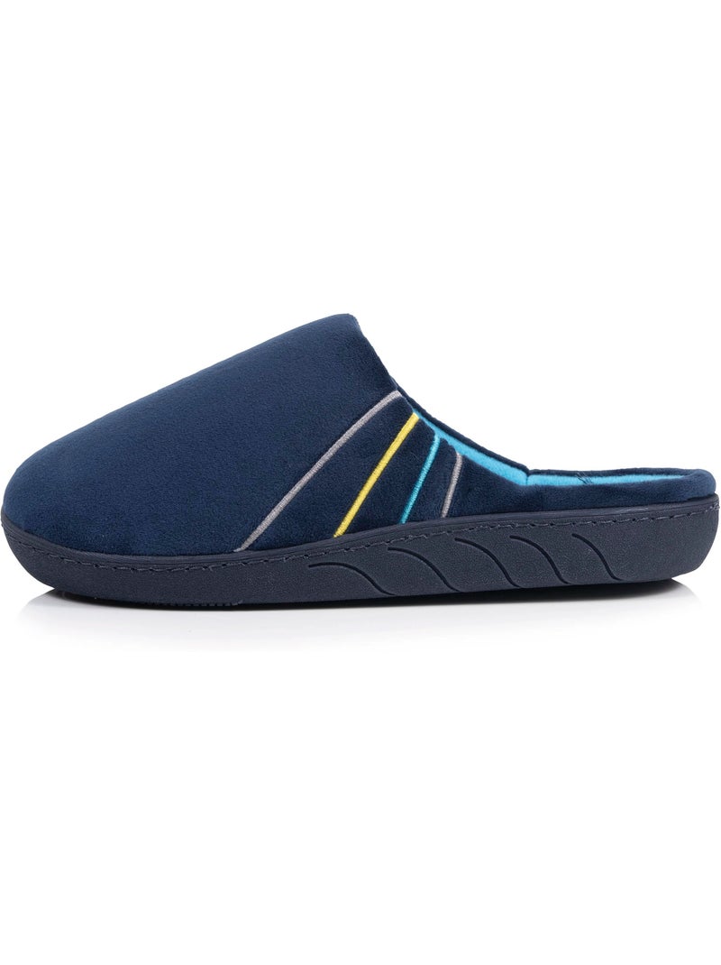 Pantofole mules microvelluto blu navy, suola ergonomica, bambino Isotoner Blu marino - Kiabi