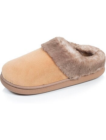 Pantofole mules microvelluto, suola bloup extra comfort donna isotoner