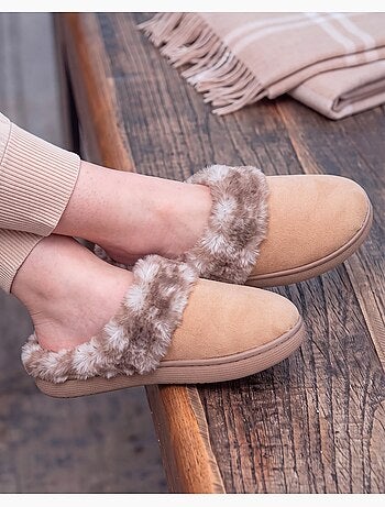 Pantofole mules microvelluto, suola bloup extra comfort donna isotoner