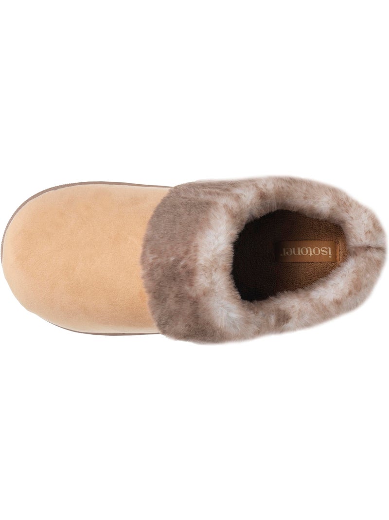 Pantofole mules microvelluto, suola bloup extra comfort donna isotoner Cammello - Kiabi