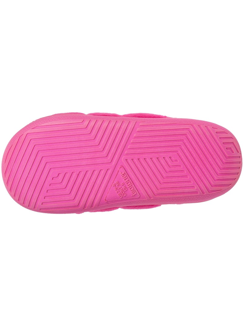 Pantofole mules microvelluto, suola bloup extra comfort donna isotoner Rosa fucsia - Kiabi