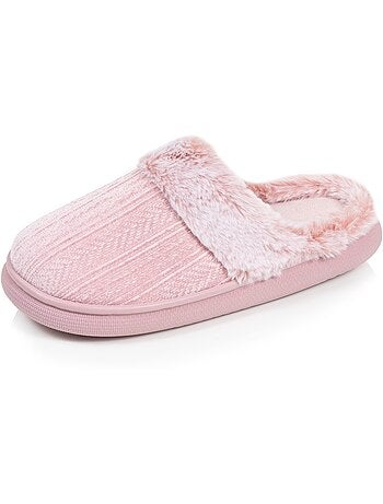 Pantofole mules microvelluto, suola bloup extra comfort donna isotoner