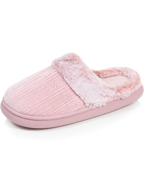 Pantofole mules microvelluto, suola bloup extra comfort donna isotoner - Kiabi