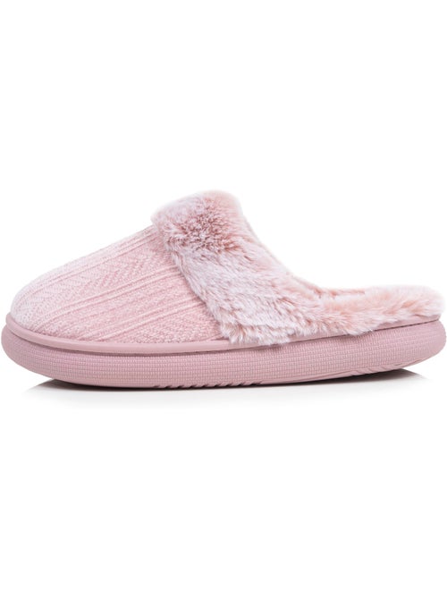 Pantofole mules microvelluto, suola bloup extra comfort donna isotoner - Kiabi
