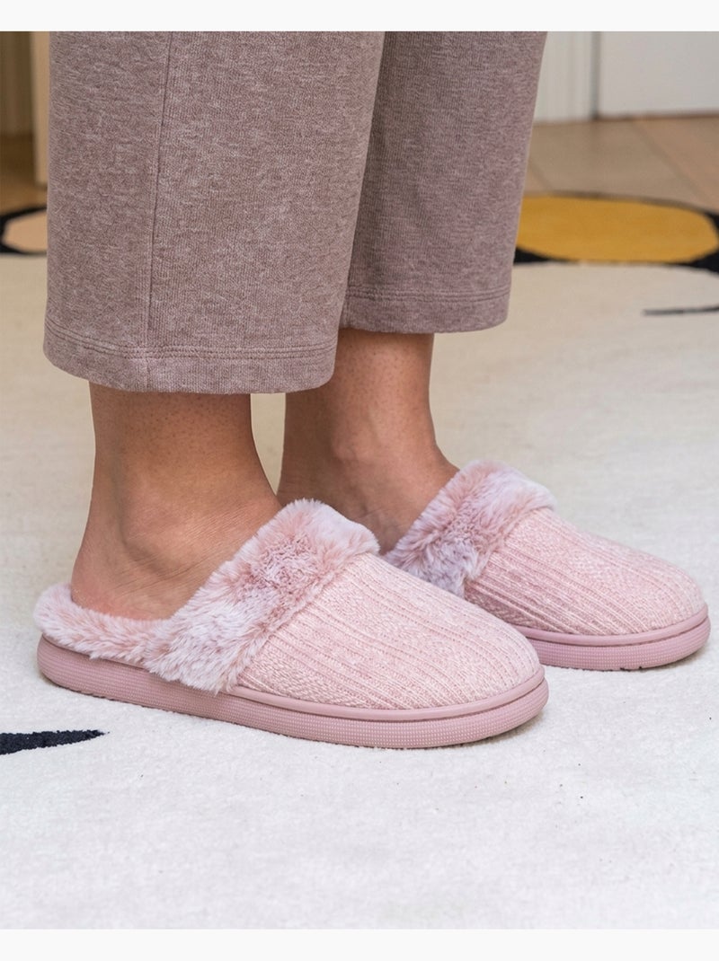 Pantofole mules microvelluto, suola bloup extra comfort donna Rosato - Kiabi