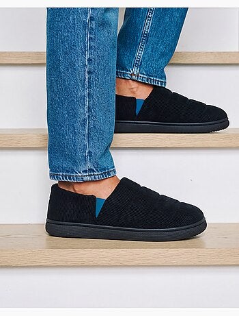 Pantofole mules microvelluto, suola bloup extra comfort uomo isotoner