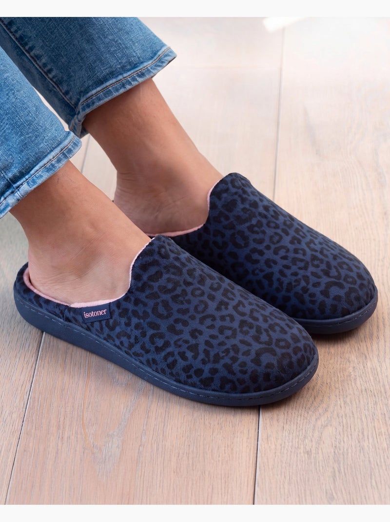 Pantofole mules microvelluto, suola ergonomica, schiuma donna Blu marino - Kiabi