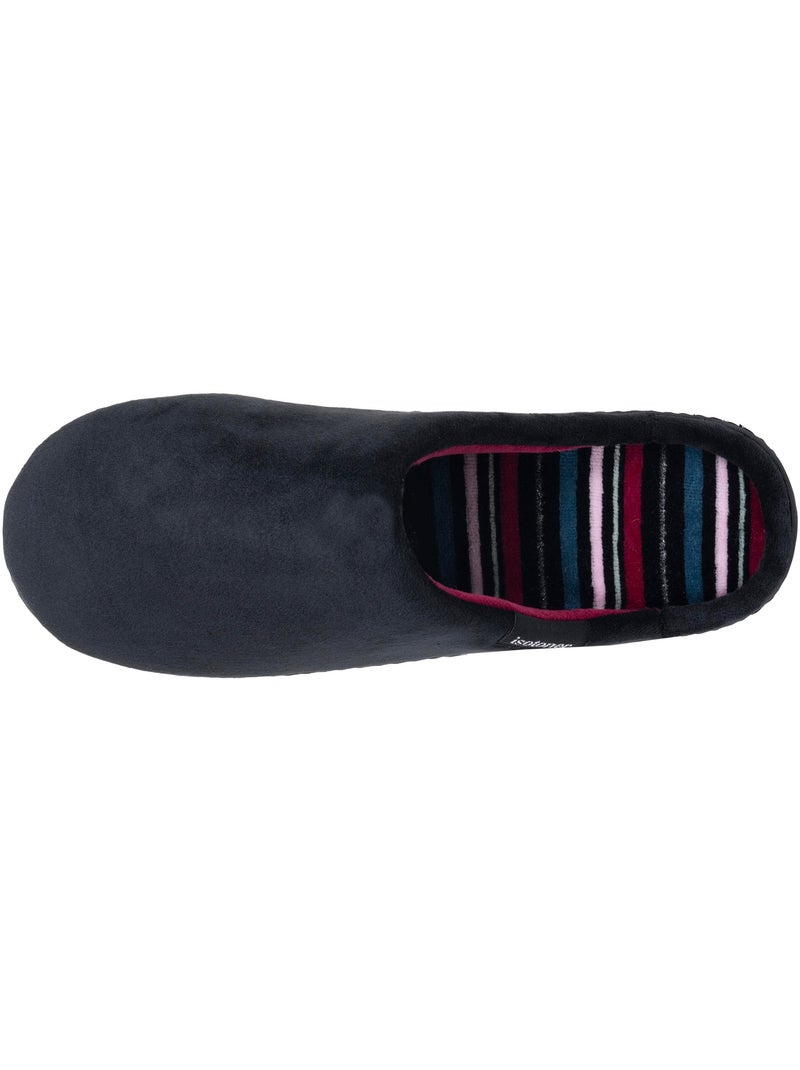 Pantofole mules microvelluto, suola ergonomica, schiuma donna Isotoner Nero - Kiabi