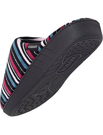Pantofole mules microvelluto, suola ergonomica, schiuma donna Isotoner