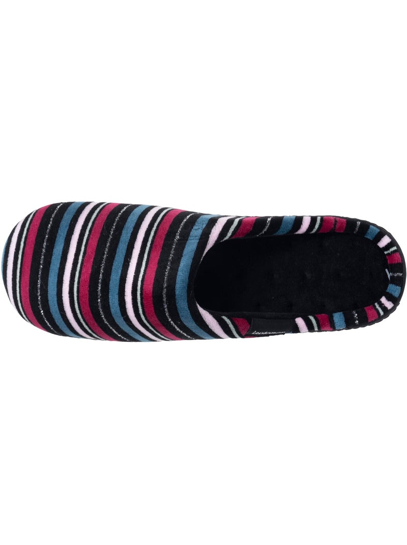 Pantofole mules microvelluto, suola ergonomica, schiuma donna Isotoner Nero Rosa scuro Grigio - Kiabi