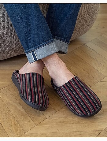 Pantofole mules microvelluto ultra morbido, suola uomo isotoner