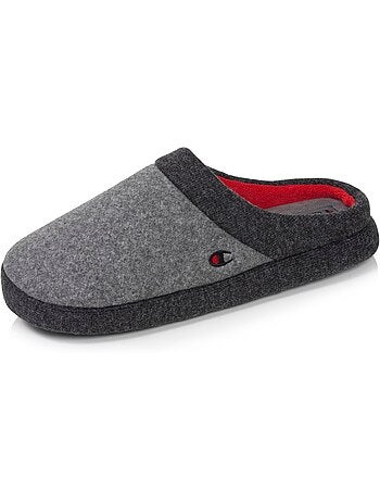 Pantofole mules morbida felpa melange, comode pantofole uomo Champion