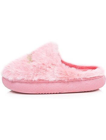 Pantofole mules pelle sintetica, suola bloup, comfort bambina isotoner