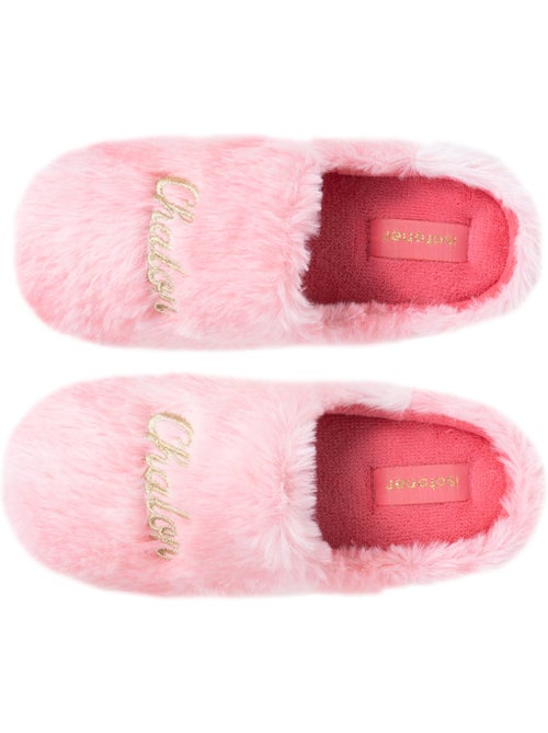 Pantofole mules pelle sintetica, suola Bloup, comfort bambina Isotoner - Kiabi