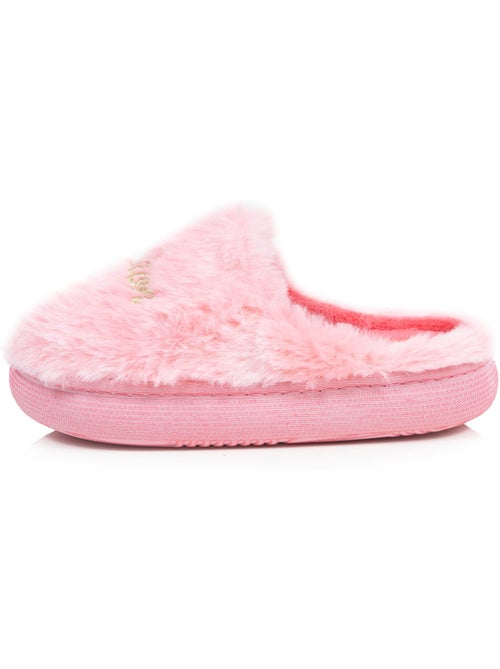 Pantofole mules pelle sintetica, suola Bloup, comfort bambina Isotoner - Kiabi