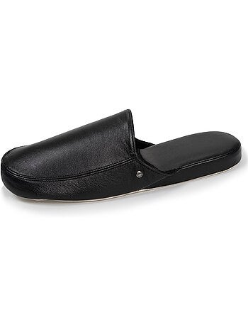 Pantofole mules pelle ultra confortevole e leggera uomo isotoner