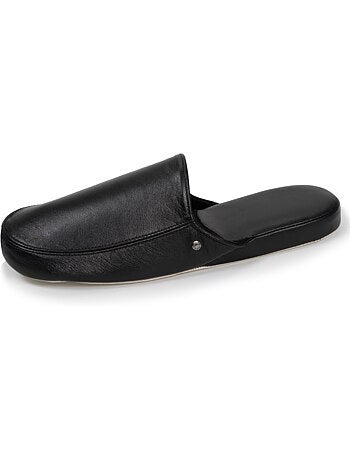 Pantofole mules pelle ultra confortevole e leggera uomo isotoner