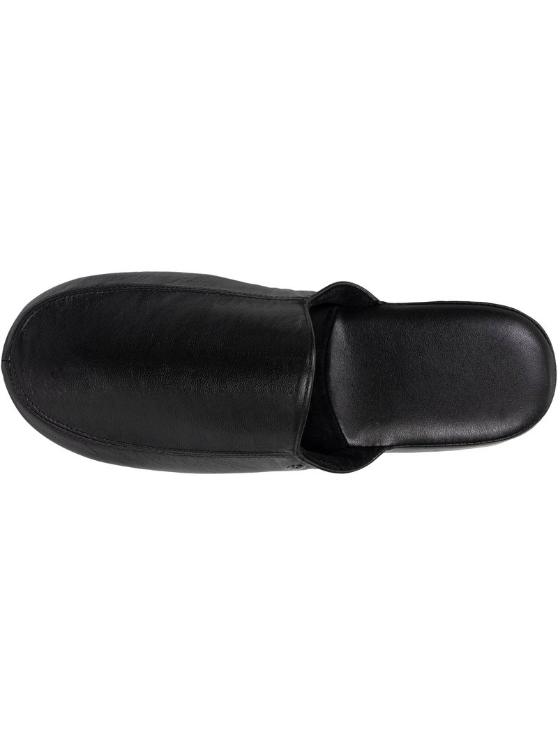 Pantofole mules pelle ultra confortevole e leggera uomo isotoner Nero - Kiabi
