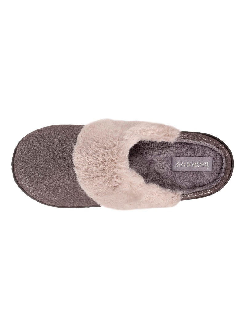 Pantofole mules Pelliccia iridescente e imitazione bambina Isotoner Grigio - Kiabi