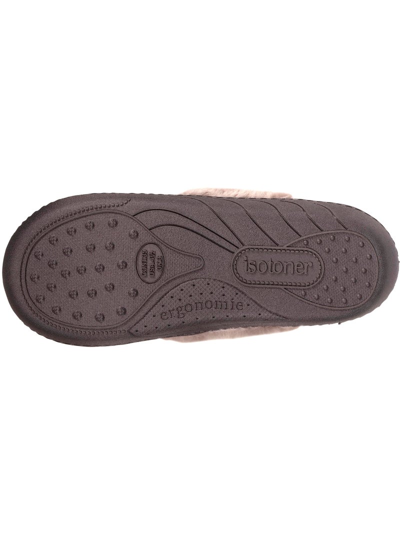 Pantofole mules Pelliccia iridescente e imitazione bambina Isotoner Grigio - Kiabi