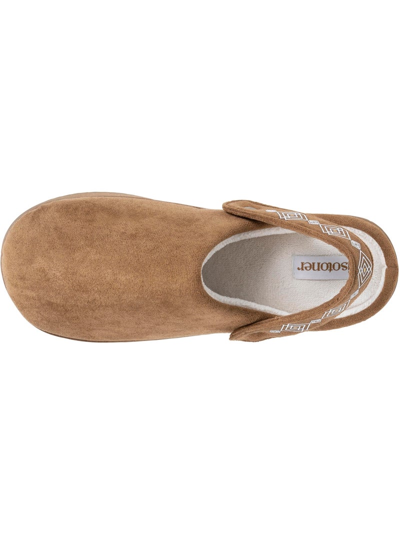 Pantofole mules Piattaforma di 3,5 cm in pelle donna Isotoner Cammello - Kiabi