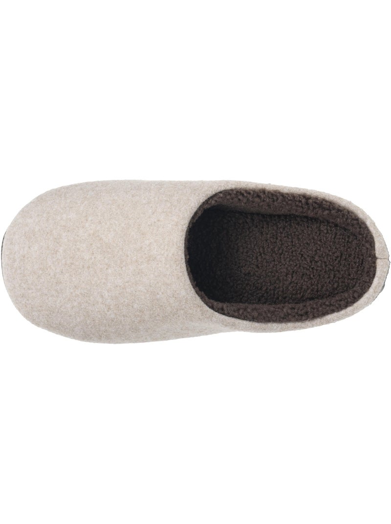 Pantofole mules pile, caldo, suola comfort uomo Beige - Kiabi