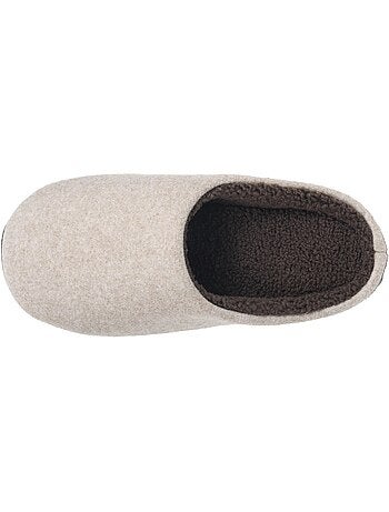 Pantofole mules pile, caldo, suola comfort uomo isotoner