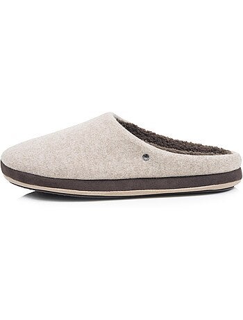 Pantofole mules pile, caldo, suola comfort uomo isotoner