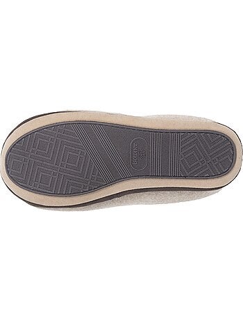 Pantofole mules pile, caldo, suola comfort uomo isotoner