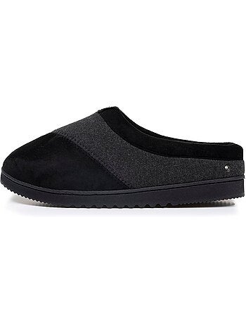 Pantofole mules pile, caldo, suola comfort uomo isotoner