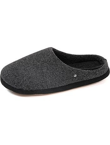 Pantofole mules pile, caldo, suola comfort uomo isotoner