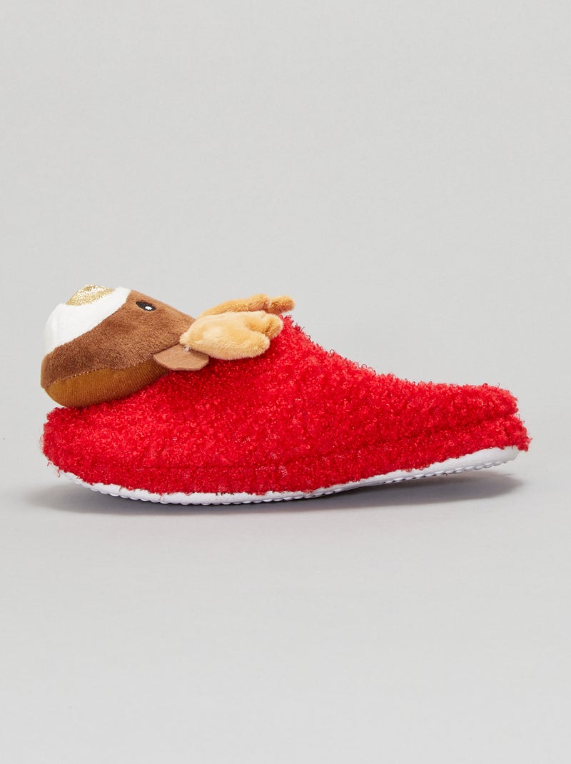 Pantofole mules 'renna' rosso - Kiabi