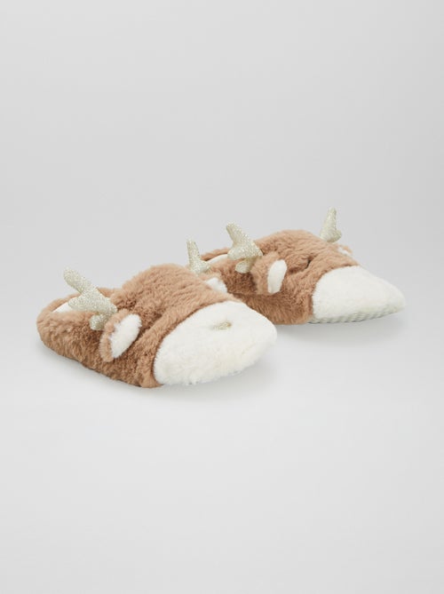 Pantofole mules 'renne' 'Natale' - Kiabi