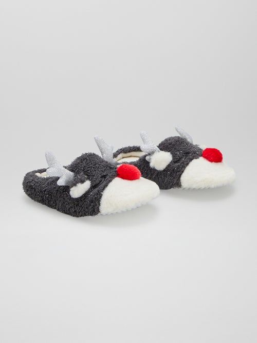 Pantofole mules 'renne' 'Natale' - Kiabi