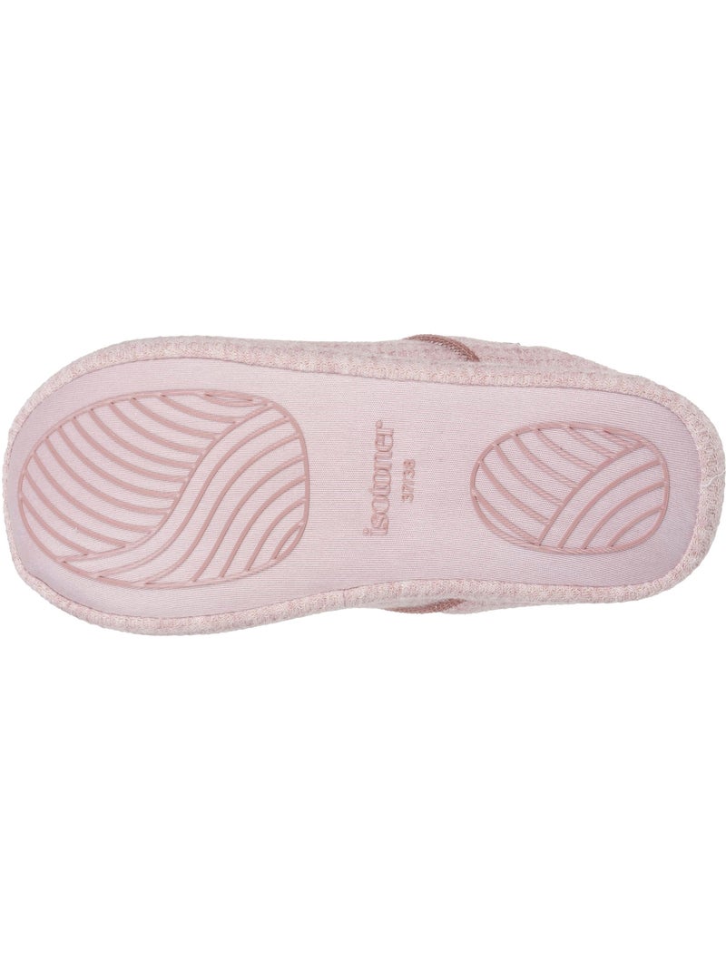 Pantofole mules rete a nido d'ape, suola in gomma donna Rosato - Kiabi