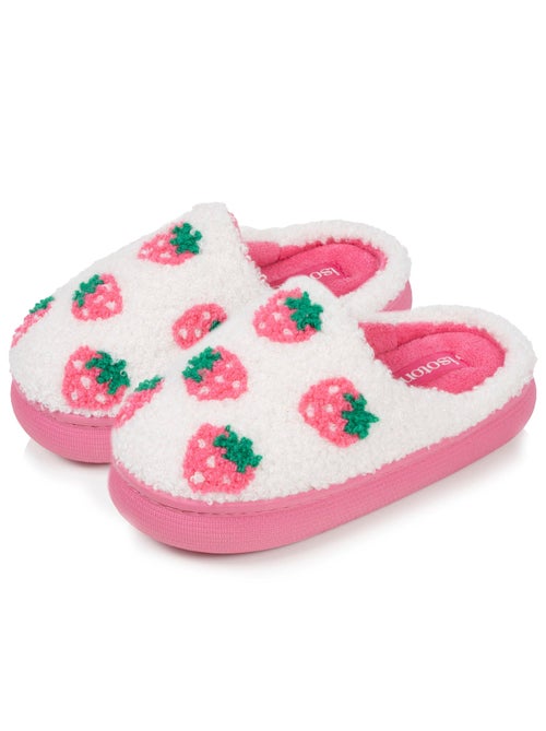 Pantofole mules sherpa alla fragola, suola bloup xtra bambina isotoner - Kiabi Pantofole mules sherpa alla fragola, suola bloup xtra bambina isotoner - Kiabi