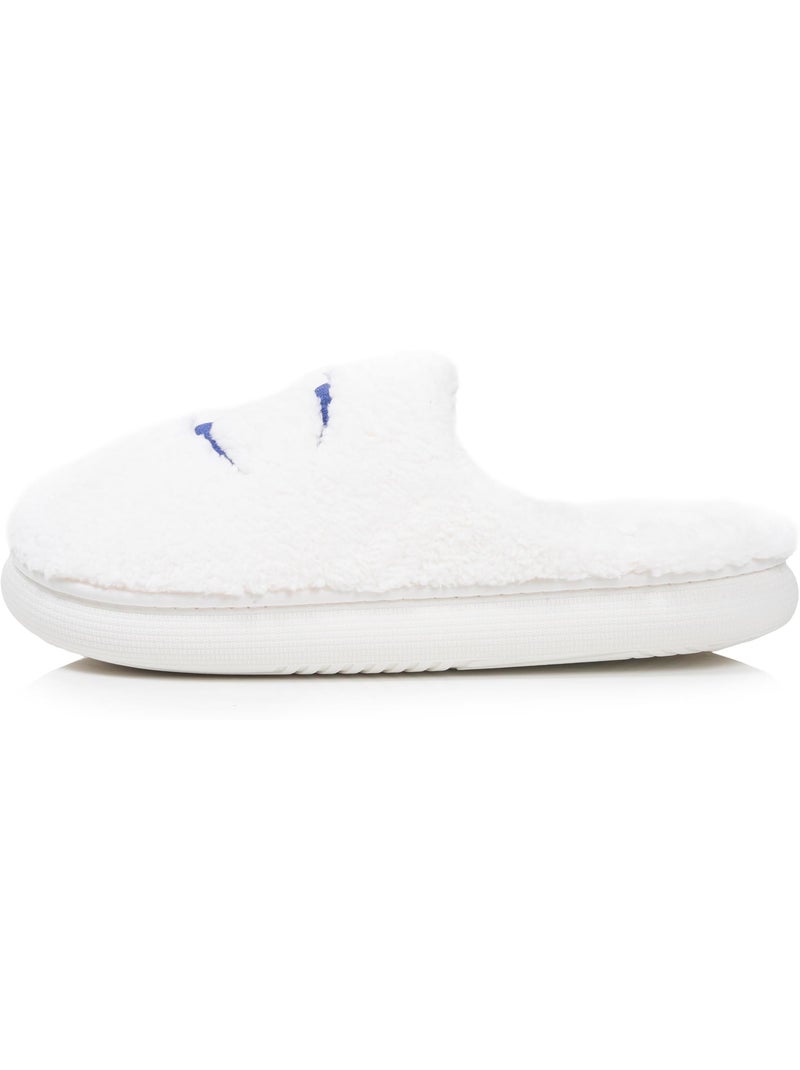Pantofole mules sherpa elegante e caldo, comodo, donna Champion Avorio - Kiabi